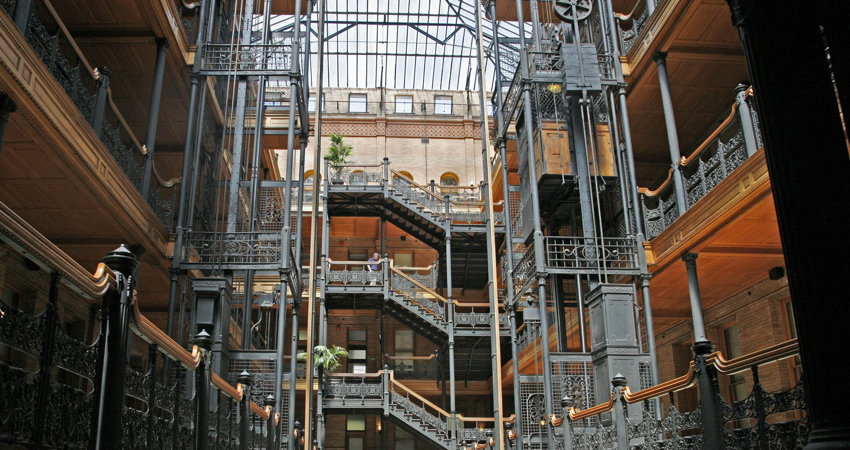 Bradbury Building es uno de los edificios de oficinas más emblemáticos de la gran pantalla