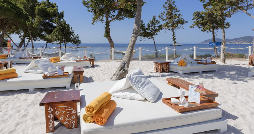 Nikki Beach, in Santa Eulalia, offers a wide variety of dishes 