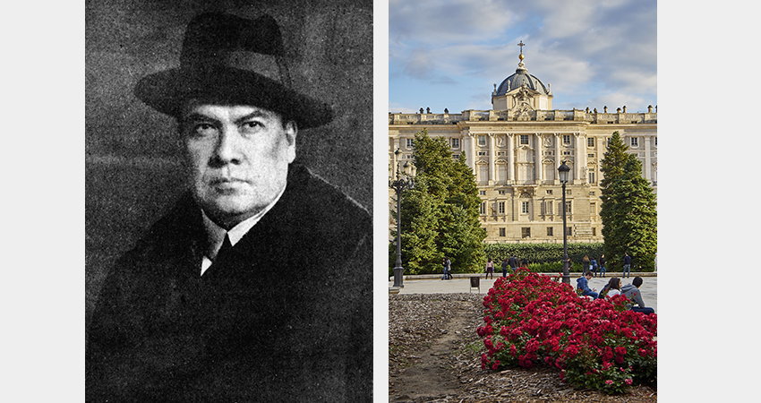 Rubén Darío used to central Madrid and the Royal Palace