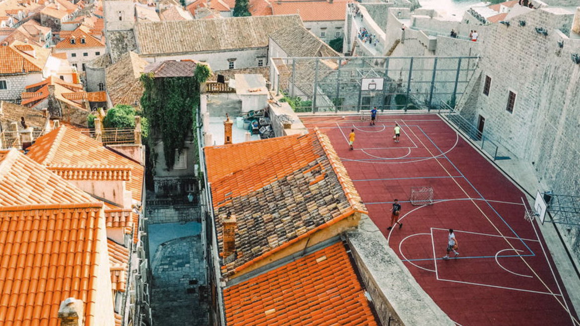 A court inside Medieval's Dubrovnik wall