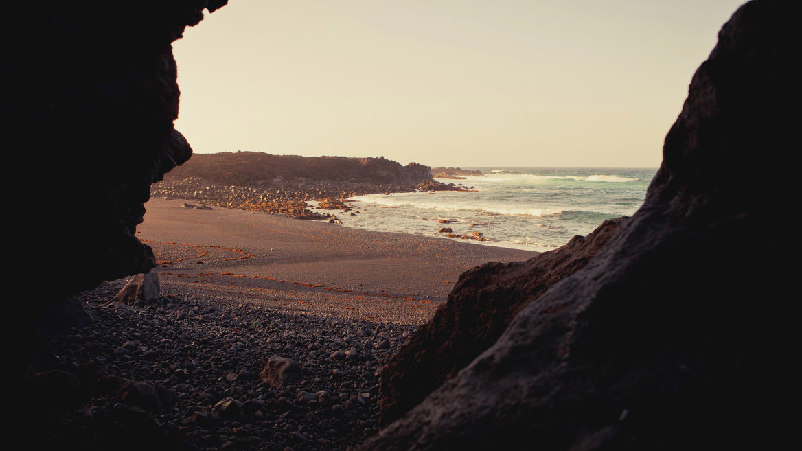 The small black sand cove in Las Malvas is one of Lanzarote’s least frequented and prettiest beaches.