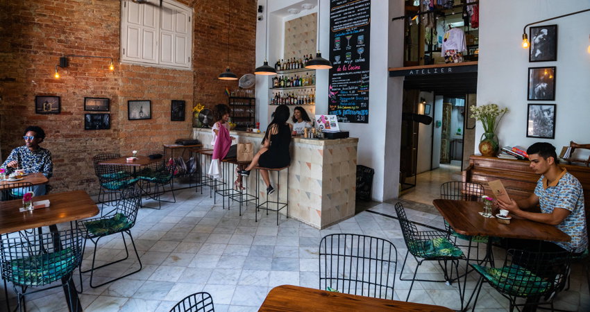 The Color Café shop and workshop is part of the new circuit of emerging designers in Old Havana.