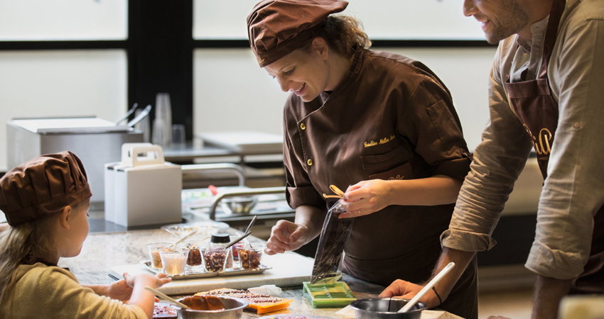 ALT The Cailler chocolate factory is just 2km from Gruyères and was established in 1825.