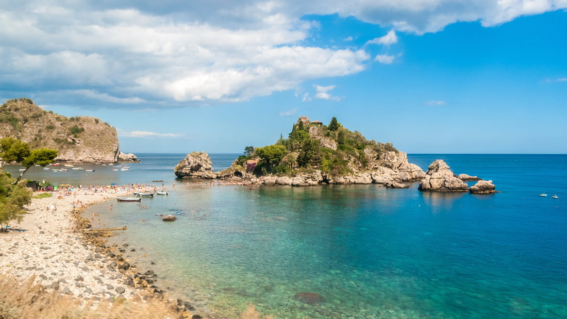 Isola Bella, 45 minutes from Catania, is one of the most beautiful and magical places in Sicily.