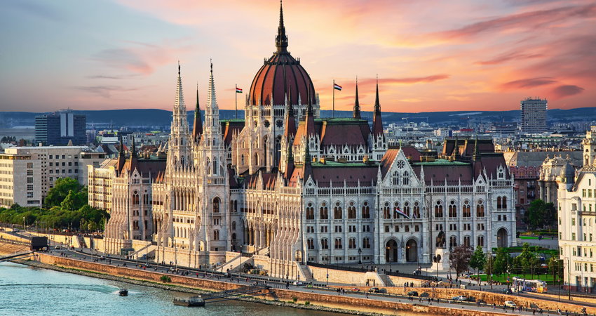 Beautiful building of Parliament in Budapest, popular travel destination