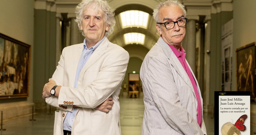 Juan José Millás and Juan Luis Arsuaga in the Prado Museum / Photo: ©JEOSM
