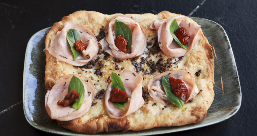 Pizza de mozzarella trufada de Peppe Fusco