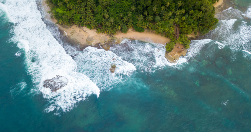 Salsa Brava, in Puerto Viejo, offers a wild Caribbean scenery