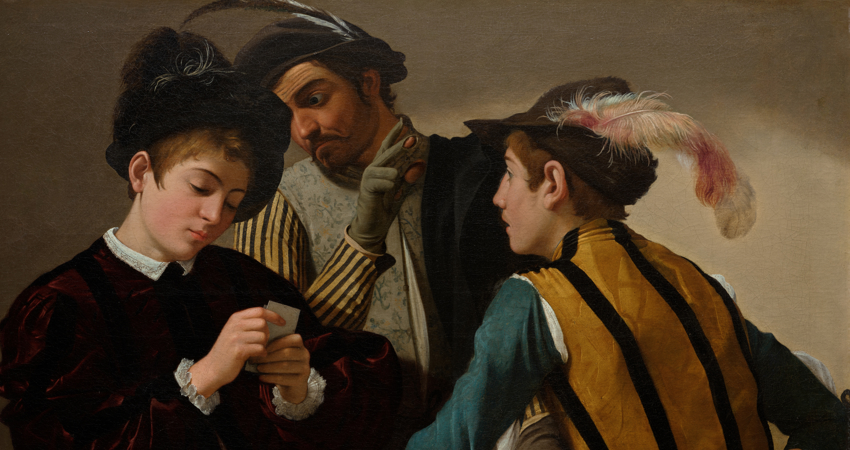 The Cardsharps (alrededor de 1595), de Michelangelo Merisi da Caravaggio
