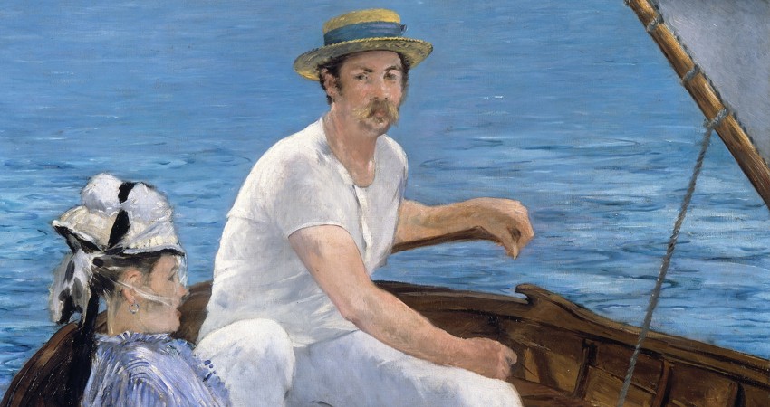 En bateau (1874), by Édouard Manet