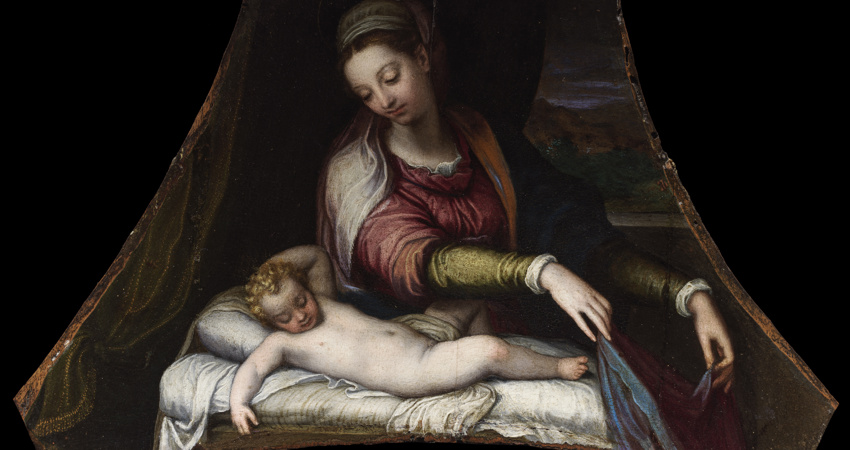 Virgin Adoring the Sleeping Christ Child (1605-1610), by Lavinia Fontana