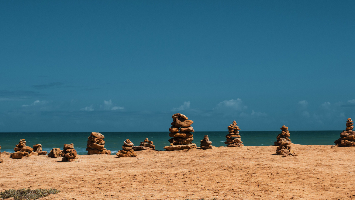 La playa en Punta Gallinas