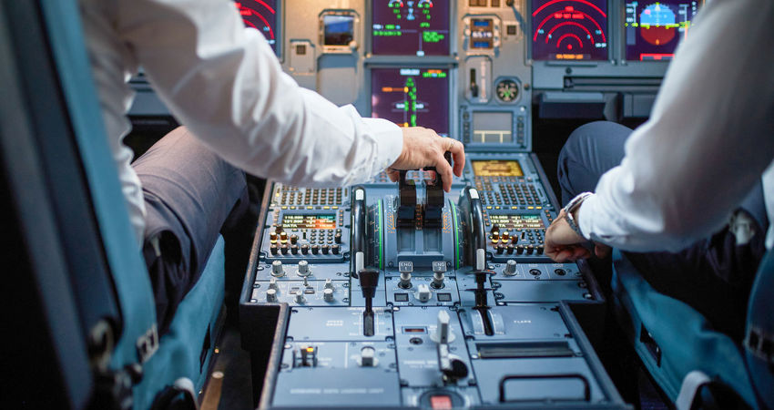 Vista de una cabina de mandos del nuevo A321XLR