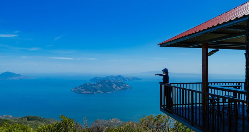 Vista de las islas del Golfo de Fonseca desde el Mirador El Espíritu de la Montaña