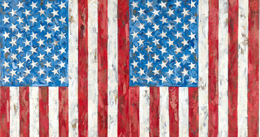 Banderas (Flags ), 1987. Colección del artista © Jasper Johns, VEGAP, Bilbao, 2026