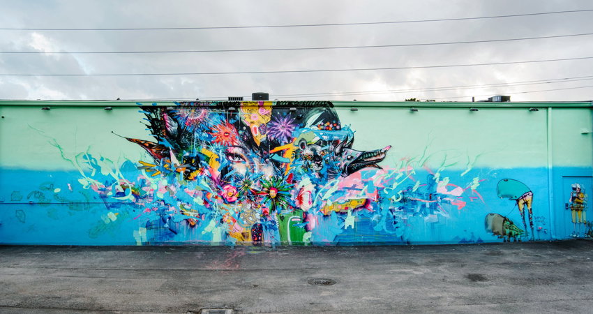 Arte urbano en el barrio de Wynwood en Miami